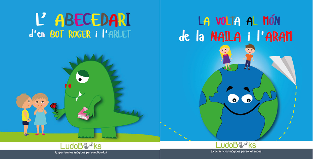 Llibres personalitzades per Sant Jordi - L'abecedari i La volta al món