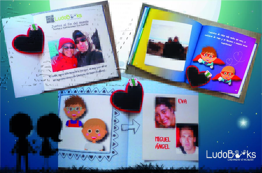Libro personalizado para enamorados con fotos y avatares