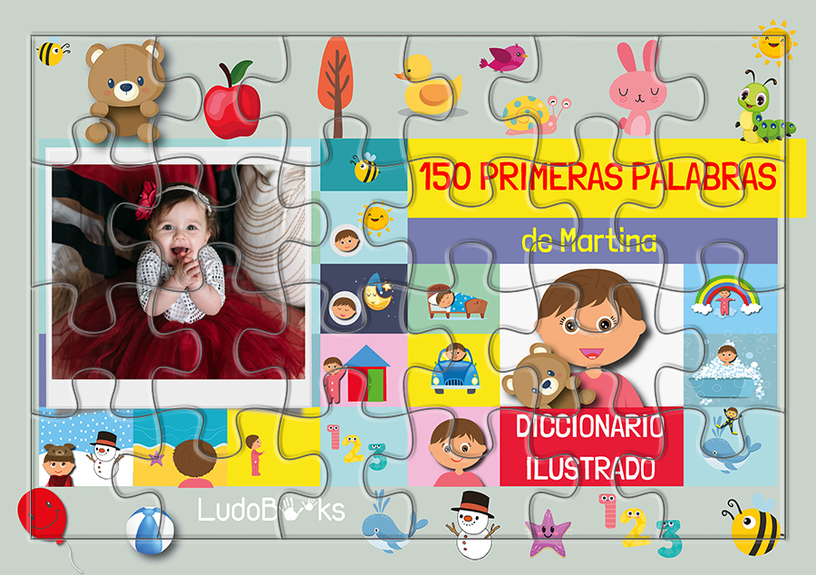 Puzzle de diccionario ilustrado personalizado