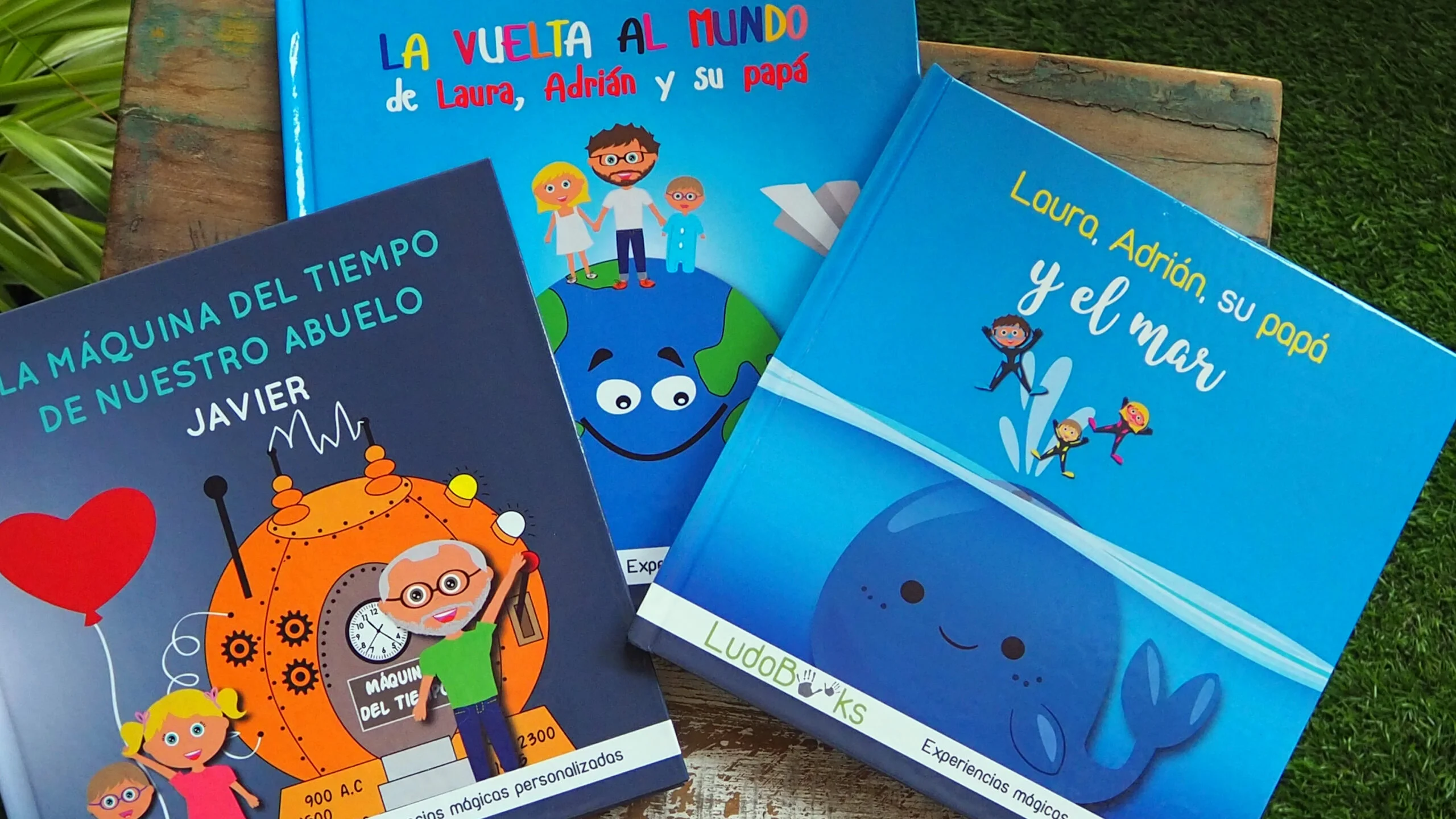 Varietat de llibres personalitzats per a la família