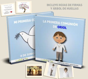 Libro personalizado de Comunión para niño