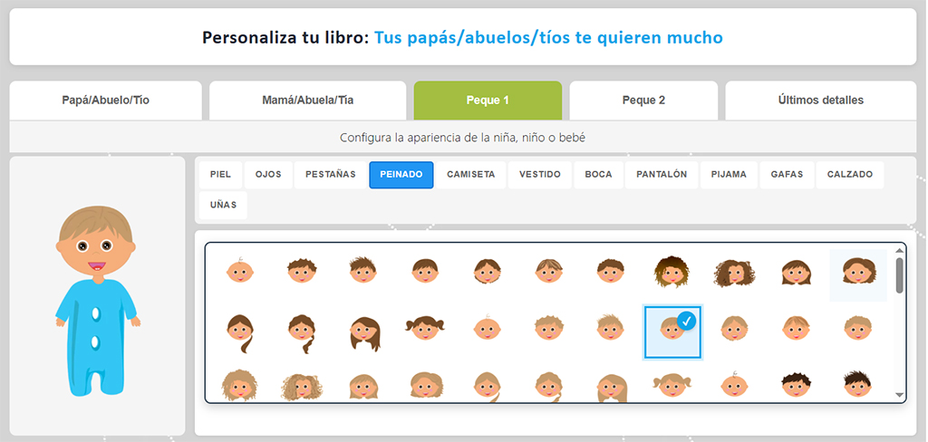Configurador sin estereotipos para cuentos personalizados