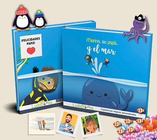 Libro personalizado de papá junto a su hijo o bebé