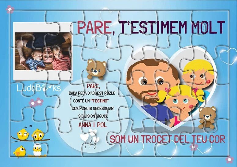 Puzzle personalitzat Pare t'estimem molt